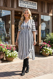 Black and White Tribal Stripe Dress