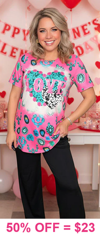 LOVE Turquoise Concho top