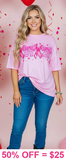 Pink XOXO Bow Shirt