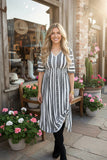 Black and White Tribal Stripe Dress