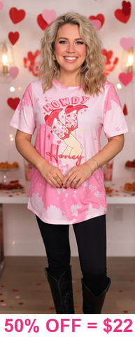 Howdy Honey cowgirl boot shirt