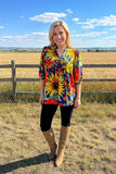 Sunflower baby doll top