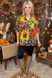 Sunflower baby doll top