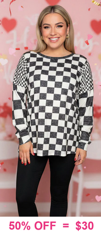 Black and White checkered top