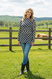 3X : Mesh Top with Checkered Bronc rider print