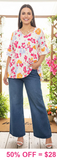 Light Yellow floral baby doll top