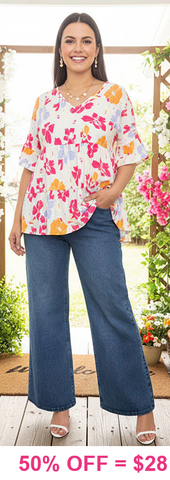 Light Yellow floral baby doll top