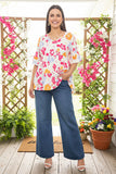 Light Yellow floral baby doll top