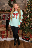 Storage Mint long sleeve with sequin red bows