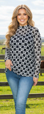 3X : Mesh Top with Checkered Bronc rider print