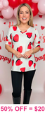 White Top with Red Hearts