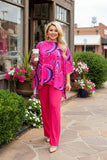 Pink Swirl poncho & pant set 2pcs.