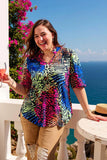 Multi Color Animal Print Top