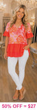 Pink & Orange Ruffle Top