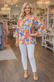 Floral Bell Sleeve Blouse
