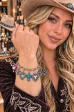 Turquoise cross charm bracelet