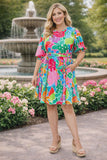 Floral belted dress