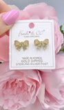 Gold Bling Bow small earrings