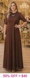 PRE-ORDER : Brown Mesh Dress with lining