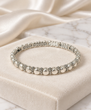 Thin Silver Studded stretch bracelet