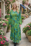 Green and Turquoise Maxi Dress
