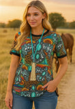 L, XL, 2X, 3X Thunderbird Graphic Short Sleeve Top