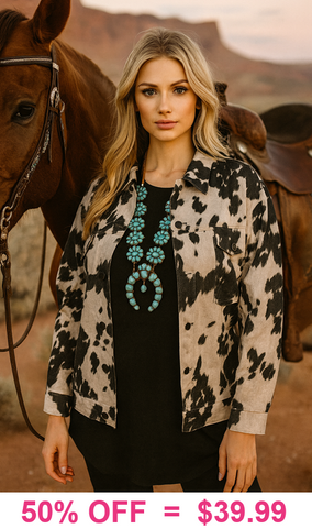Black and White Cow Print jacket