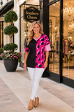 Black & Pink Leopard top
