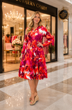 Orange & Pink Printed Dress
