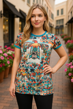 Thunderbird, Cactus, Tribal Print Graphic Tee Shirt