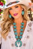 Grande Turquoise Squash Blossom Necklace