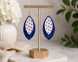 July 4th Star Glitter layered earrings