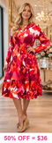 Orange & Pink Printed Dress