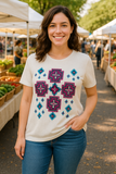 S, L, XL, 2X 3X Tribal Cross Graphic Top