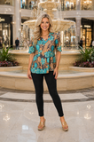 Turquoise Trails print top