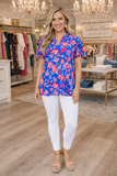 Beautiful Floral flutter top