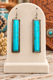 Turquoise Rectangle stone earrings