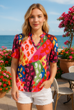 Multi Colorful Leopard blouse