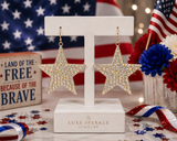 LARGE Gold Bling Star EARRINGS