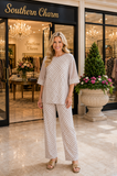 M, 3X Checkered 3/4 sleeve top