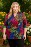 Multi Color Animal Print Top
