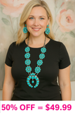 Grande Turquoise Squash Blossom Necklace