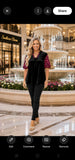 Black Velvet Pink embroidery blouse