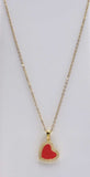 Red Heart gold necklace