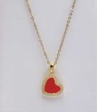 Red Heart gold necklace
