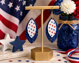 July 4th Star Glitter layered earrings