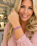 Pink Bling silver stretch bracelet