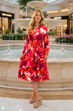 Orange & Pink Printed Dress