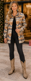 XL, 2X, 3X : Tan tribal coat