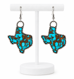 Turquoise & Brown Texas Earrings